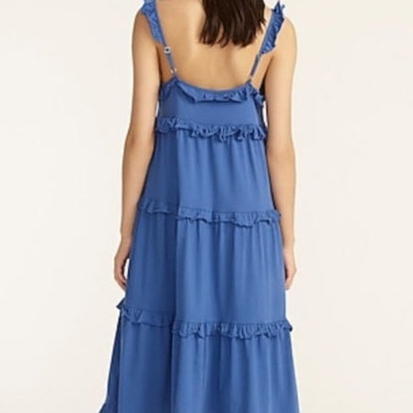 NWT J.Crew Tiered Dress with Ruffle and Keyhole Detail - Picture 4 of 10